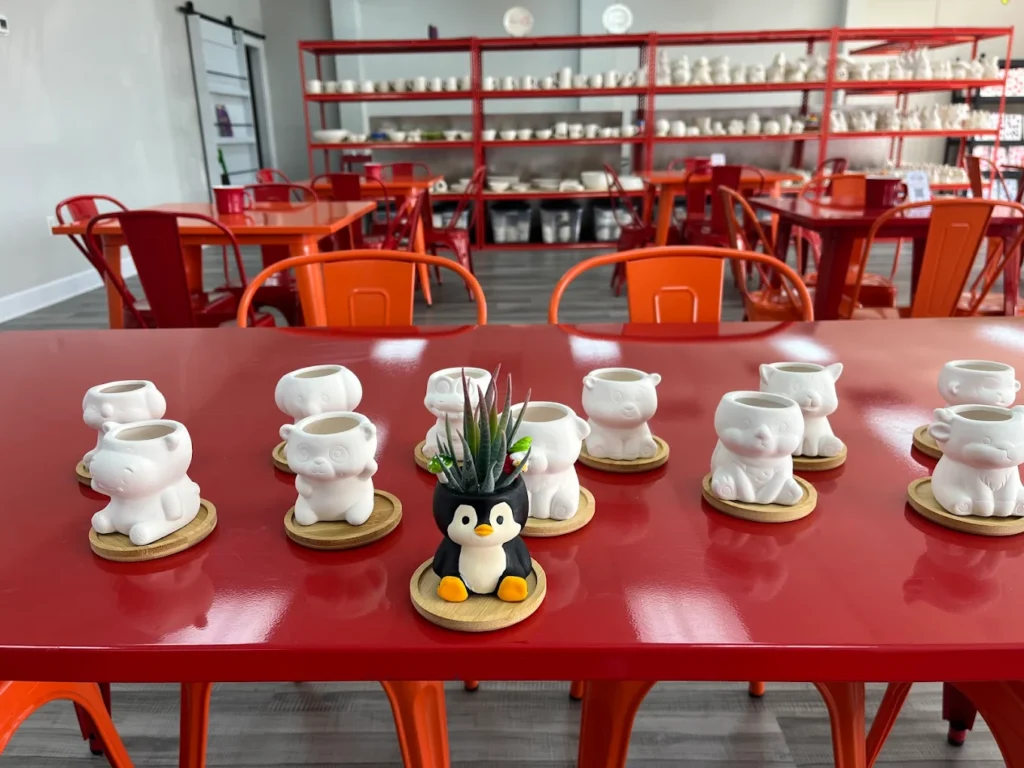 pottery awaits at Pottery Painting Studio Fayetteville Georgia